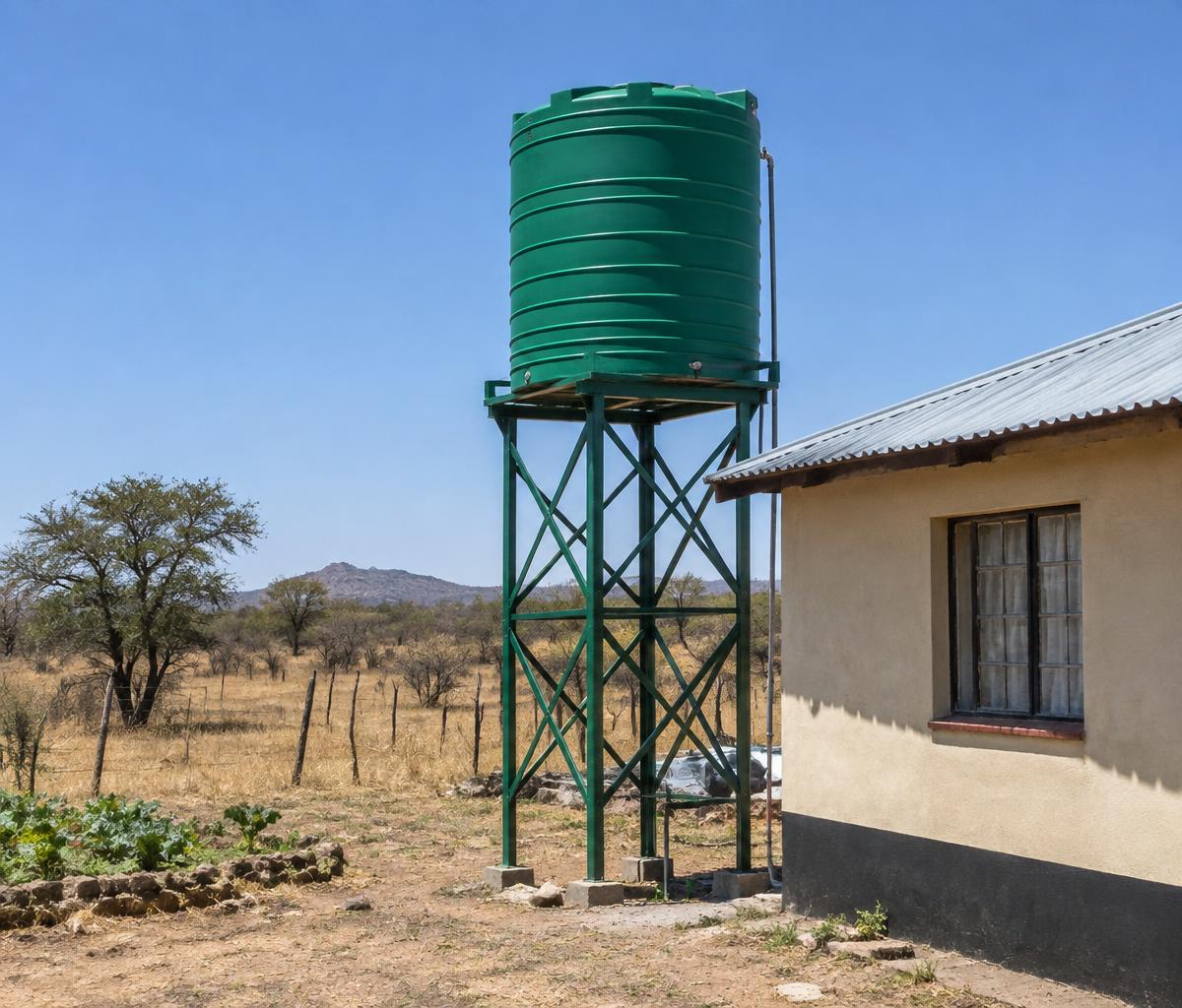 Water tank installation